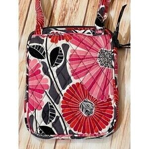 Vera Bradley Little Flap Hipster Crossbody Bag Purse - Cherry Blossom